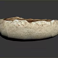 Game Movie Character Inspired Mystery Egg With Fossil Like Face Texture And Brown Uneven Surface