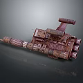 Industrial Style Mechanical Device With Detailed Metal Pipes And Cylindrical Parts