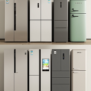 Smart home appliance refrigerator combination 3d model