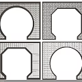 Various Decorative Partition Designs With Geometric Patterns And Circular Square Openings