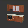 Orange Kitchen Cabinet Combination With Wall Mounted Cabinets Base Units Oven Drawers And White Countertop