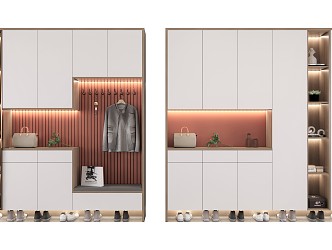 Modern Shoe Cabinet Simple 3d model