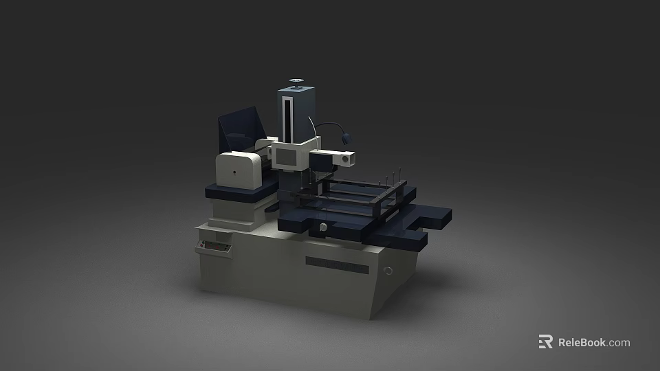 Advanced Precision Industrial Grinding Machine With Worktable And Control Panel 3d model 