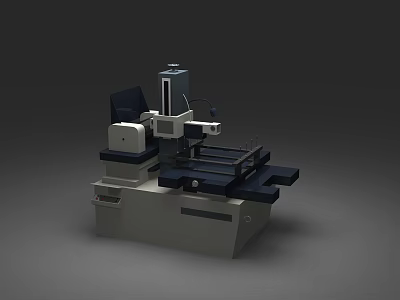 Advanced Precision Industrial Grinding Machine With Worktable And Control Panel 3d model