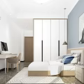 Simple Single Apartment Modern Apartment 3d model