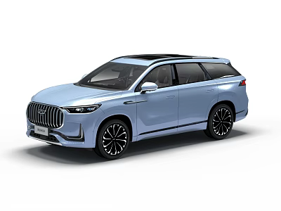 Light Blue Modern SUV With Sleek Design Black Grille And Alloy Wheels 3d model