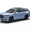 Light Blue Modern SUV With Sleek Design Black Grille And Alloy Wheels