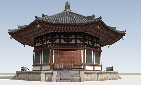 Gujian Pavilion 3d model