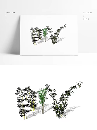 Modern Bamboo Landscape Bamboo Forest 3d model