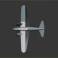 Light Blue And White Passenger Airplane With Twin Propellers And Classic Wings Design