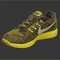 Stylish Nike Running Shoes in Yellow and Black with Mesh Upper and Swoosh Logo