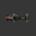 Futuristic Green And Orange Motorcycle With Silver Exhaust And Unique Stylish Design