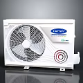 Carrier White Window Air Conditioner With Fan Grille And Control Knob