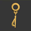 Gold Decorative Pendant Accessory With Circular Design For Daily Life