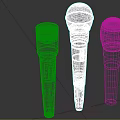 Three Various Design Microphones With Orange Black And Green Color Accents
