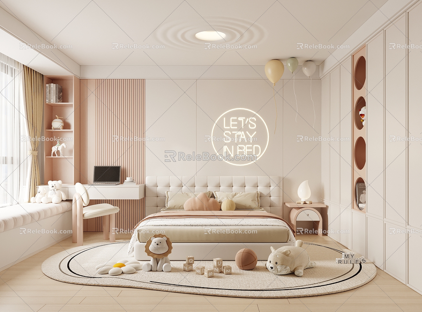 Children's Bedroom Daughter Room Princess Room 3d model