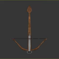 Traditional Wooden Crossbow With Metal Components And Strong Bowstring For Hunting