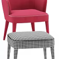 Dining table and chair combination 3d model