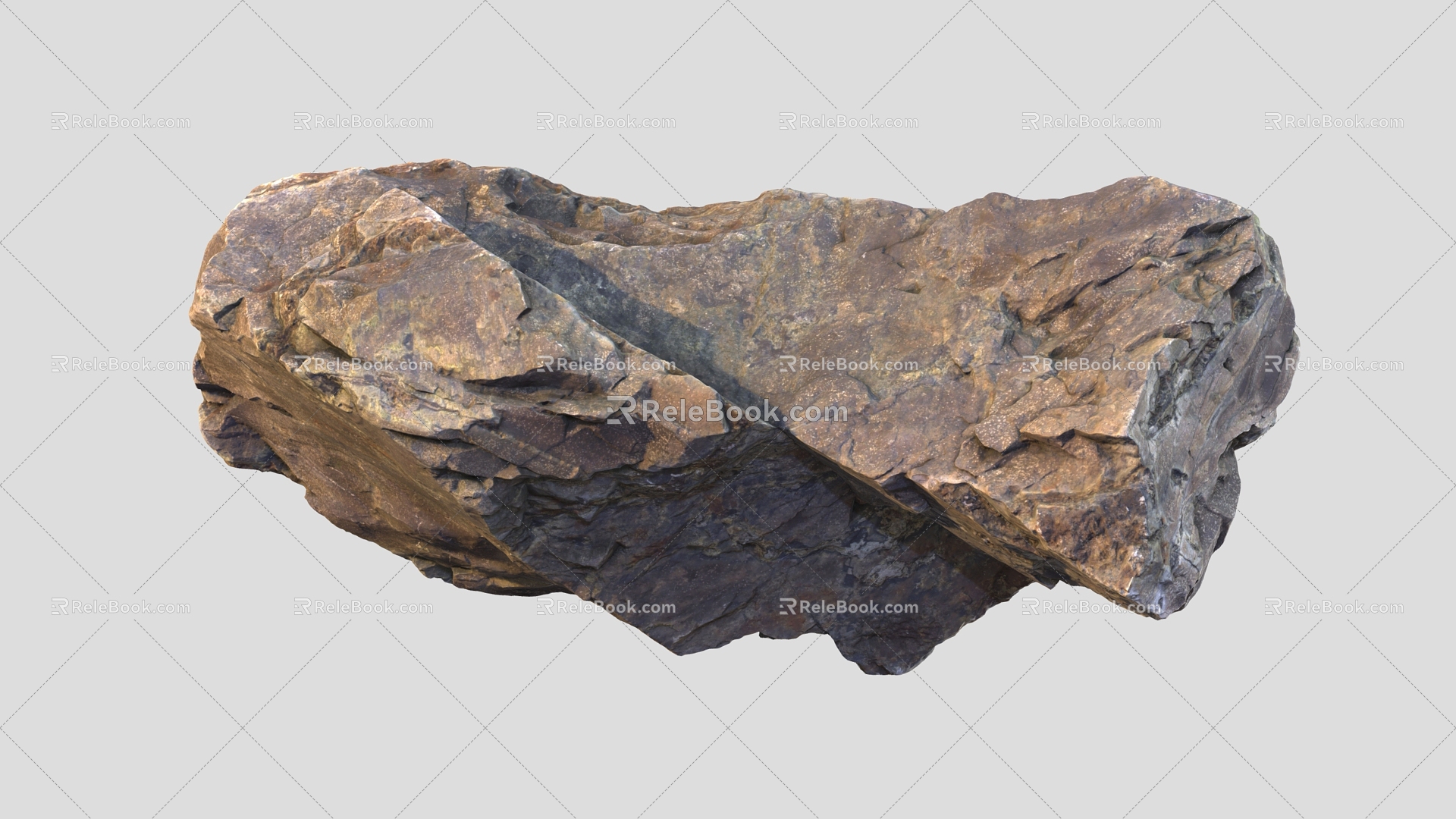 Stone 8 Rock Stone Block Boulder Reef 3d model