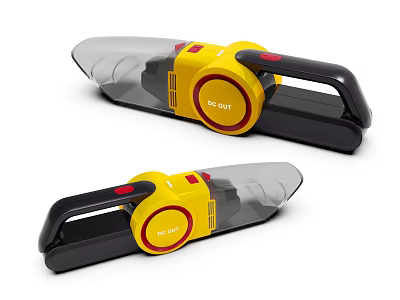 Yellow And Black Handheld Vacuum Daily Electrical Appliance With Portable Design 3d model