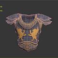 Ornate Medieval Armor Breastplate Featuring Golden Lion Motifs And Intricate Decorative Design