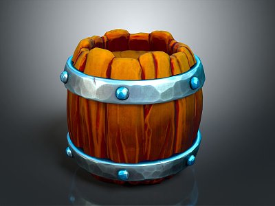 Modern Wine Barrel Beer Barrel Wooden Barrel Water Barrel Old Wooden Barrel Wooden Water Barrel 3d model