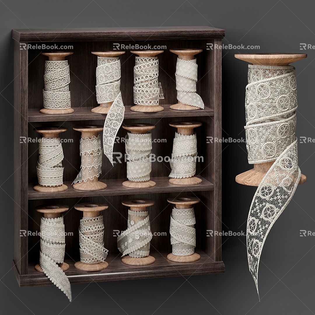 Modern lace cabinet with spool 3d model