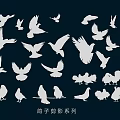 Stylish Wall Decor Featuring Pigeon Silhouette Series For Home Interior