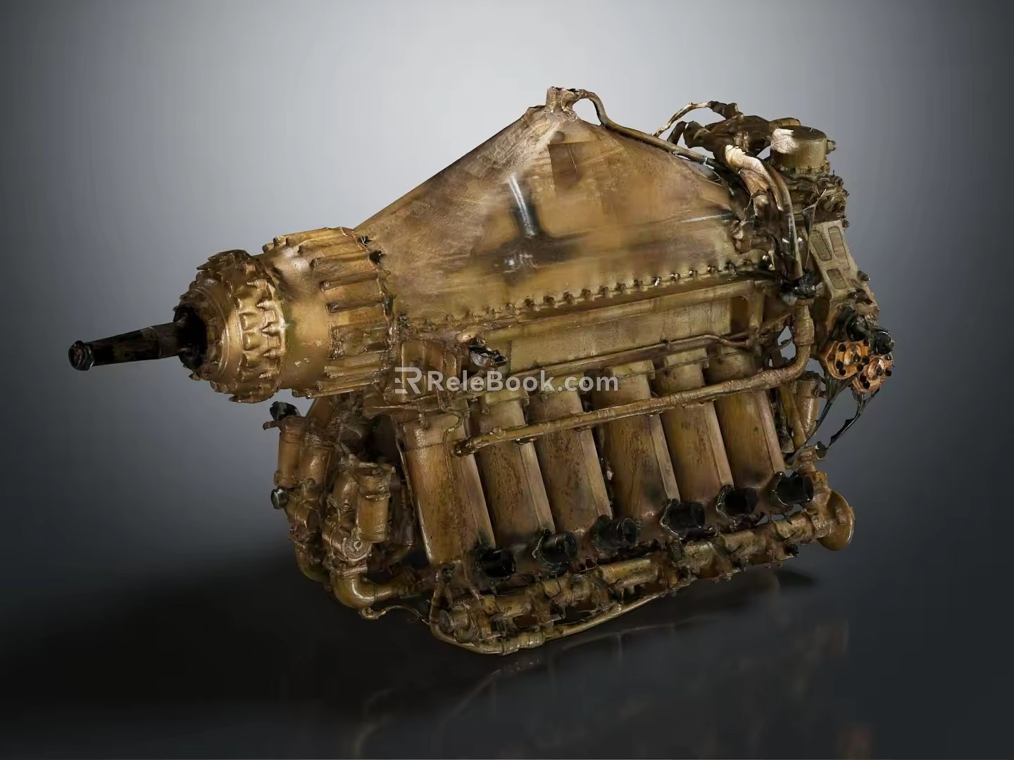 modern engine aero engine aircraft engine 3d model