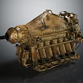 modern engine aero engine aircraft engine 3d model