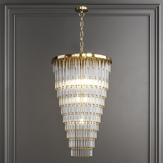 Light Luxury Crystal Chandelier 3d model