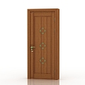 Jianou solid wood door interior door door 3d model