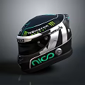 Tactical Black Silver Weapon With Monster Logo And Nico Branding Design