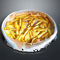 Golden Crispy French Fries Served On White Plate Ready To Eat