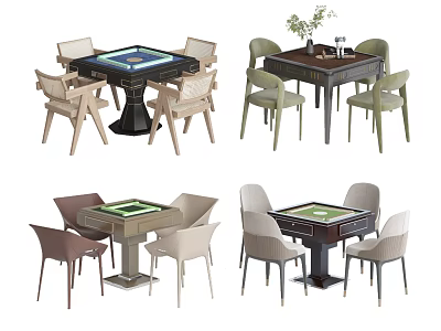 Different Styles of Modern Entertainment Tables With Stylish Chairs And Functional Designs 3d model