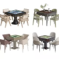 Modern Mahjong Table and Chair Mahjong Table Chess and Card Table 3d model