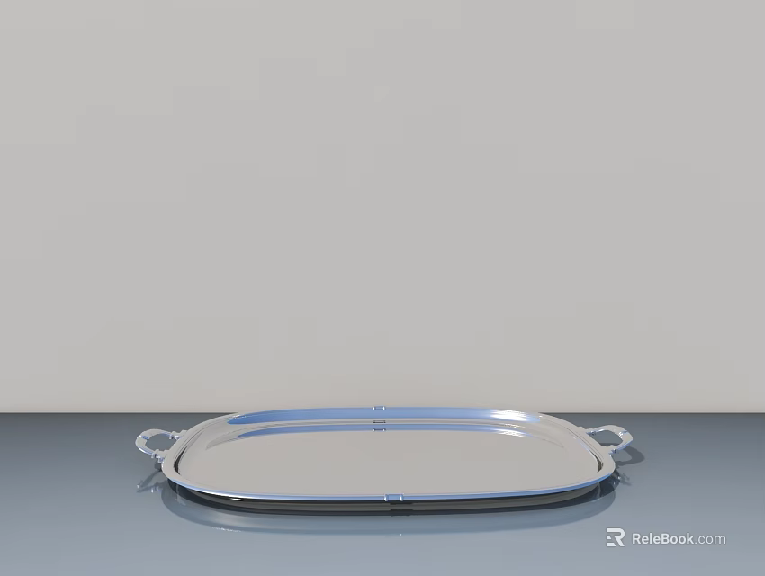 Modern Silver Ceiling Light With Smooth Surface And Minimalist Design 3d model