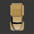 Vintage Yellow Truck Low Poly 3D Model with Classic Design and Retro Look