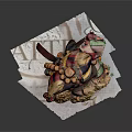 Traditional Ethnic Doll With Colorful Headdress Vibrant Embroidered Clothes And Tassels