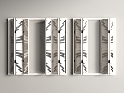 Modern Shutters Folding Window Shutters 3d model