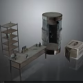 Vintage Industrial Furniture Collection Metal Shelf Table Upcycled Oil Drum And Storage Cabinet