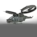 Advanced High Technology Military Helicopter With Rotor And Armament Systems 3d model