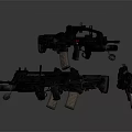Modern Tactical Firearms Collection Featuring Rifles And Pistol Design