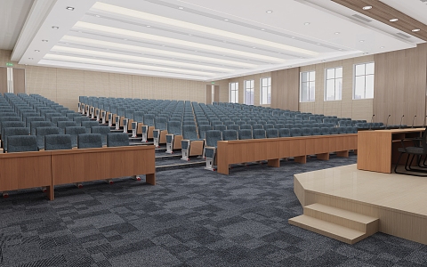 Modern Lecture Hall 3d model