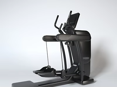 Modern Elliptical Fitness Equipment with LCD Display Adjustable Handles and Pedal Design 3d model