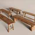 Wooden Benches With Various Natural Designs For Home Indoor Decor Use