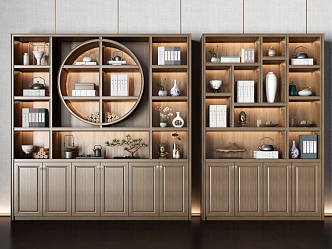 New Chinese Bookcase Combination 3d model