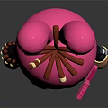 Pink Rabbit Character With Long Ears Braided Hair Holding Object Black Jacket White Shoes