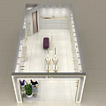 Modern Clothing Store Interior With Mannequins Clothing Display And Green Plant