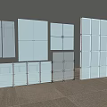Modern Building Exterior Wall With Glass Curtain Metal Frame And Sky Reflection